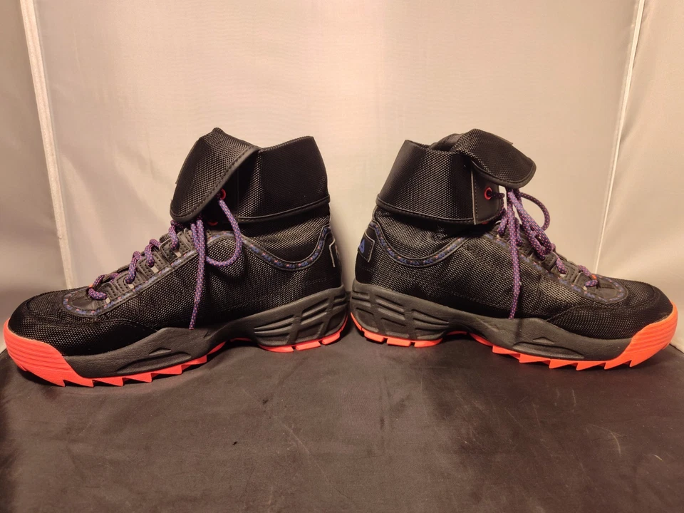 FILA Disruptor Ballistic Black Pink Sneaker Boots Sz 10 Womens EUC No Box - Image 2 of 4