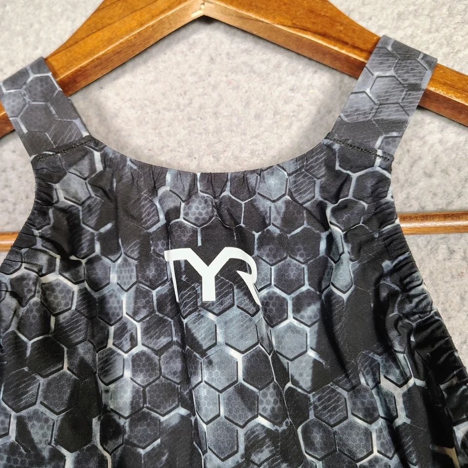 Traje de baño para mujer TYR Avictor 2.0 28 negro azul estampado de piel de serpiente tecnología de competencia Foto 3 de 4