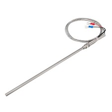 K Type Thermocouple Spring Type Temperature Sensor Probe 1.5M Cable 5x200mm