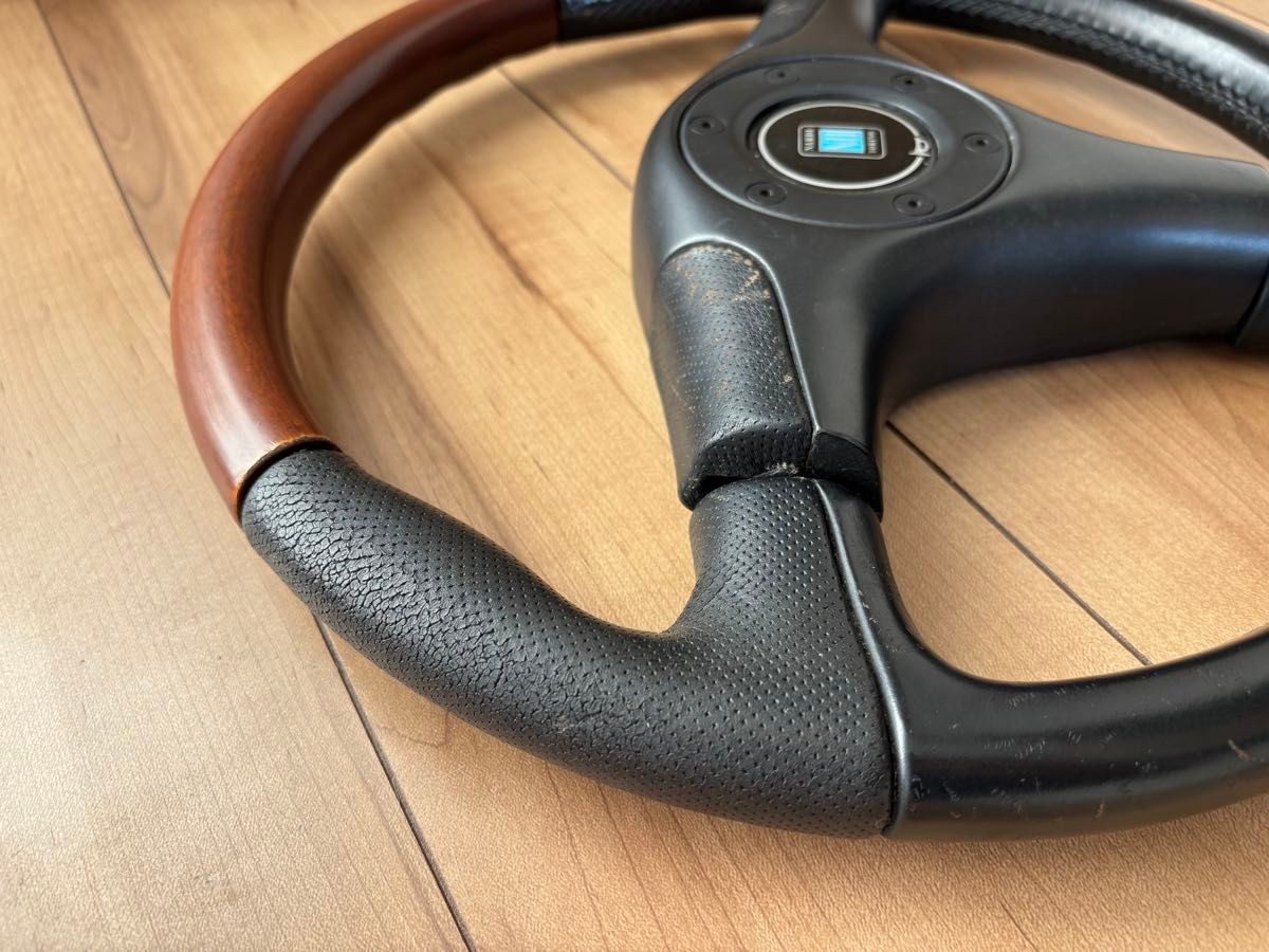 NARDI Z5 Wood Leather Steering Wheel 360mm Black JDM NA NB R32 S13