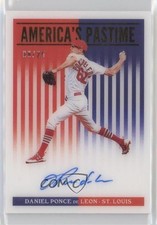 2019 Panini Chronicles America's Pastime Gold 8/25 Daniel Ponce de Leon Auto 9cf