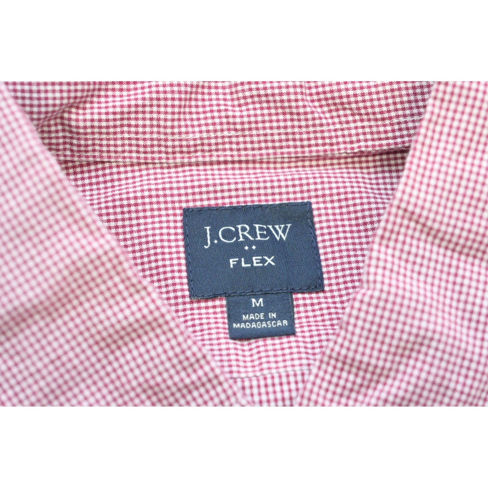 J.Crew Flex Button Down Mens Medium Red Gingham E… - image 8