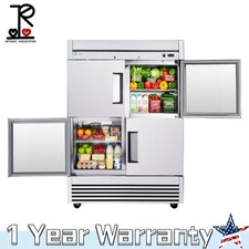 54" Commercial Refrigerator 49 Cu.Ft 4-Door 32 37 Air Cooling 6 Shelves, R290