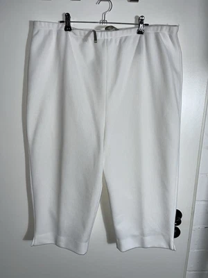 C&A Canda Damen Hose Capri Anzughose Größe 48 Weiß 3/4 Hose TOP Zustand Gerippt - Bild 1 von 4