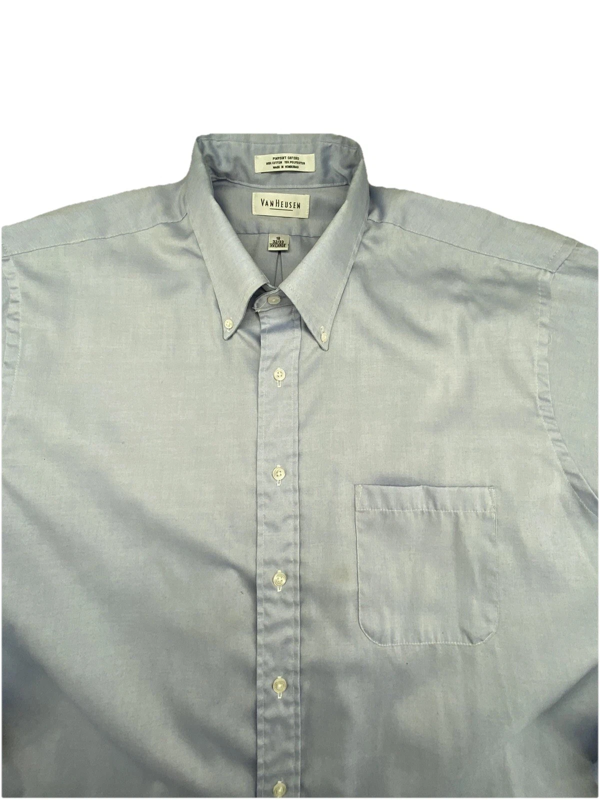 VANS Van Heu Pinpoint Oxford camicia elegante uomo 2XL blu manica lunga con bottoni