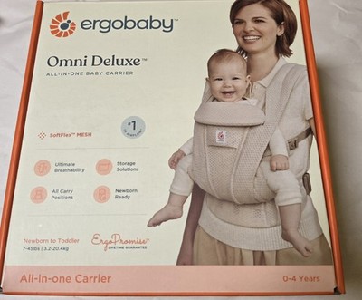 Ergobaby Omni Deluxe All-in-One Baby Carrier (Natural Beige) Brand-New & Sealed 