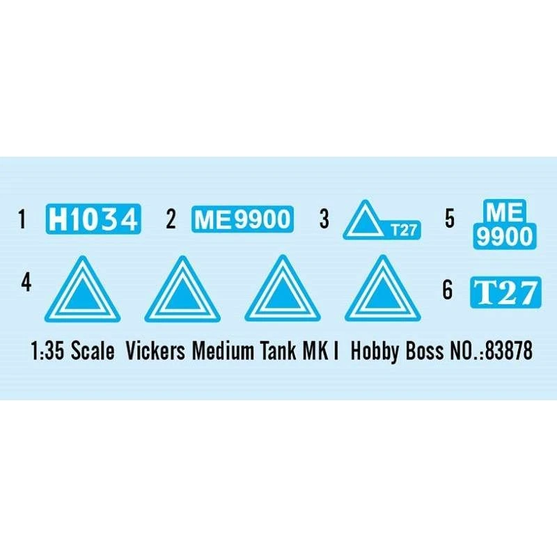 Modellino Char Vickers Medium Tank Mk I HOBBY BOSS 83878 1/35ème Per - Immagine 3 di 4