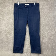 BRAX Pants Mens 34x32 Blue Textured Chinos Style Everest MT WA Office