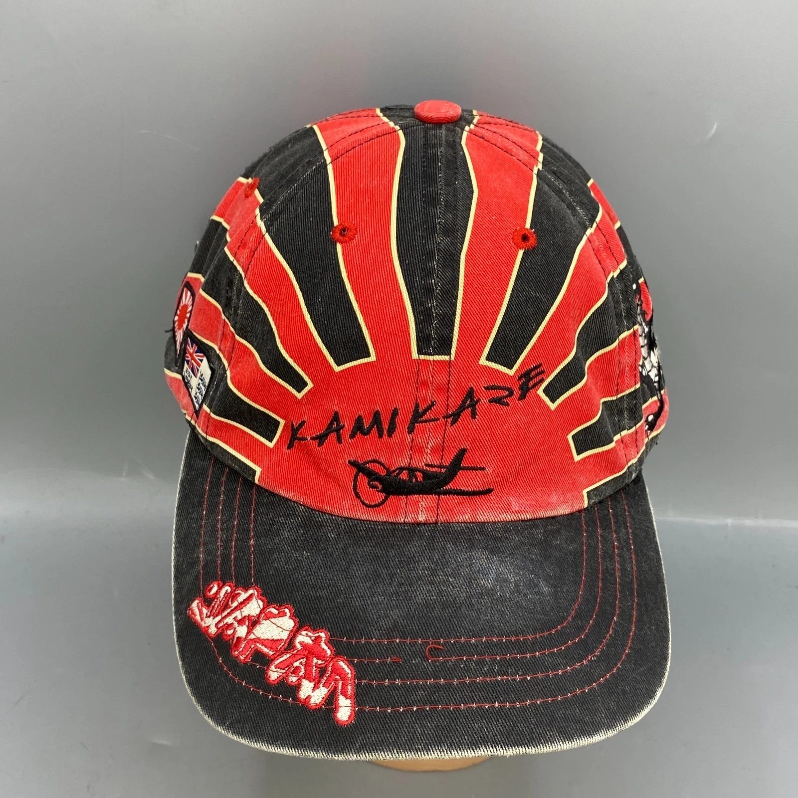 Furor Japan Baseball Cap Mens One Size Red White 100% Cotton Adjustable Classic