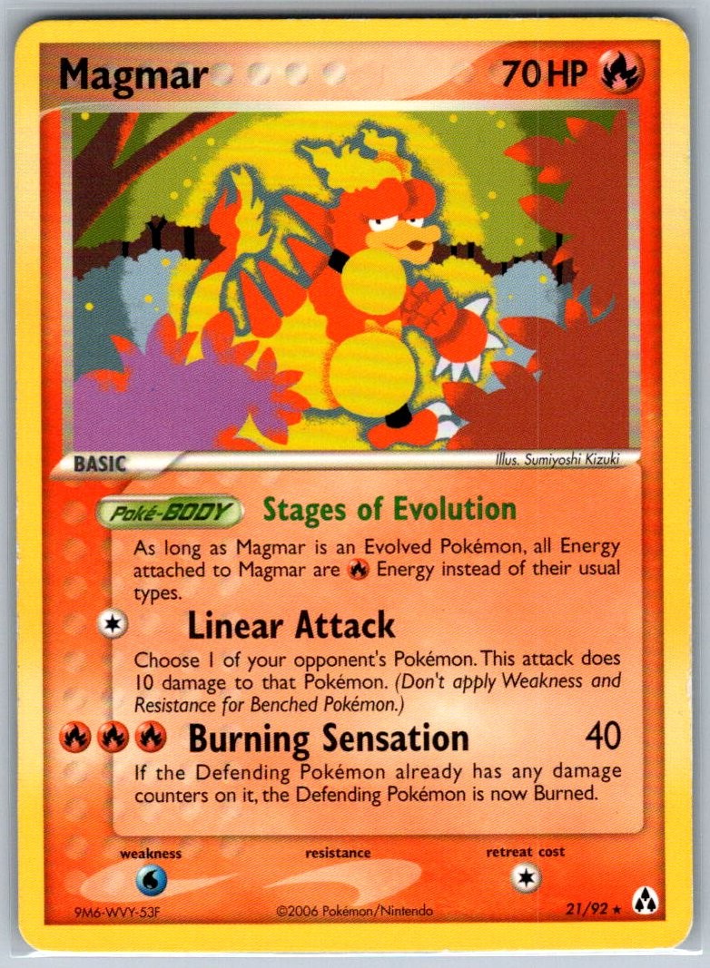 Magmar Legend Maker 21/92 MP-LP Pokémon Card