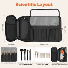 Large Capacity Makeup Cosmetic Bag Toiletries Cosmetic Brushes Travel Organizer