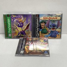 Spyro the Dragon Lilo & Stitch 3 PS1 PlayStation Game Lot Complete