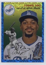 2023 Chrome Platinum Anniversary Blue Mini-Diamond Refractor Yusniel Diaz 6k2