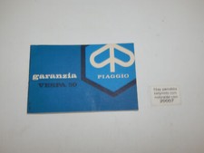 1980's PIAGGIO VESPA 50 WARRANTY BOOK ITALIAN VINTAGE SCOOTER