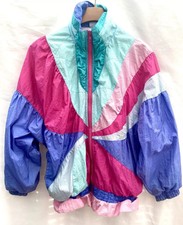 Vintage Colourblock London Fog Track Shell Windbreaker Jacket Size M 10-12