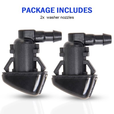 2-Pack Windshield Washer Nozzles For 2008-2010 Ford F250 F350 F450 F550 Trucks - Direct Fit Replacement