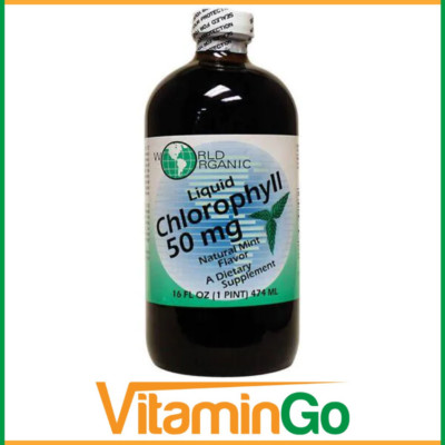 World Organic Liquid Chlorophyll Mint Flavor 50mg 474ml 16fl oz | Alfa Alfa 