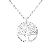 Lebensbaum Halskette 925 Silber - Frauen Damen Baum Des Lebens Kette AnhäNger
