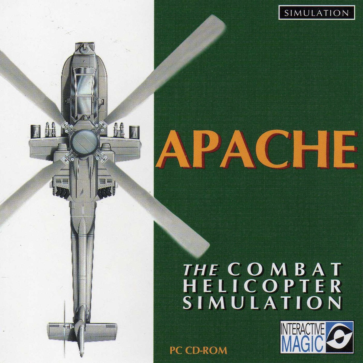 その他 APACHE THE COMBAT HELICOPTER SIMULATION Apache, Combat Helicopter Simulation (PC-Dos, CD-Rom, Jewel Case