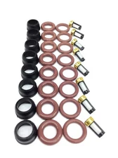 FUEL INJECTOR REPAIR KIT O-RINGS FILTERS PINTEL CAPS 2004-2010 CHEVY GMC V8