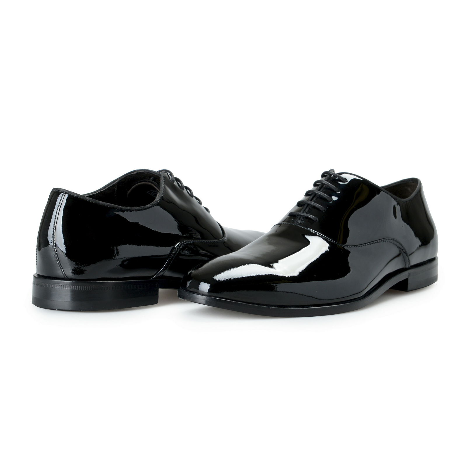 Black Patent Leather Oxfords Shoes 