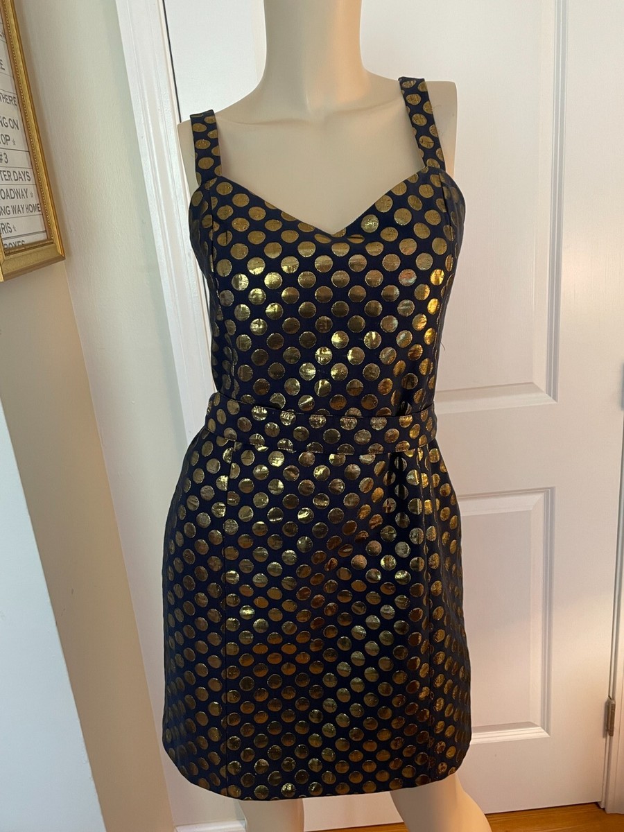 gold lame cocktail dress 1960s Saks Fifth Avenue Blue & Gold Lame Psychedelic Swirl Cocktail Dress