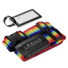 Ceinture de Valise Réglable en Croix Sécurité Bagage pour Voyage Avion Train