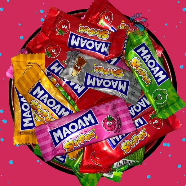 Haribo Mini Maoam Stripes Fruit Chew Bars Sweets Halloween Pick N