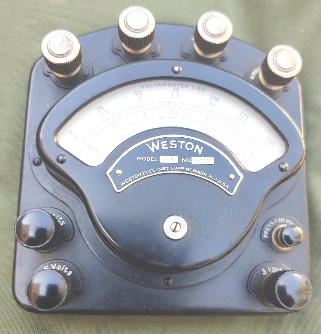 VINTAGE WESTON ELECTRICAL MODEL 280 VOLTMETER NEWARK NJ USA UNTESTED eBay