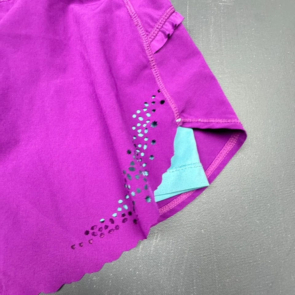 Saia atlética Hind Running Skort feminina pequena roxa azul embutida shorts academia - Imagem 2 de 4