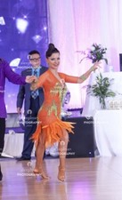 Latin/American Rhythm Competition dress. Size S-M