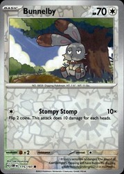 Bunnelby 175/197 Obsidian Flames Reverse Holo Common
