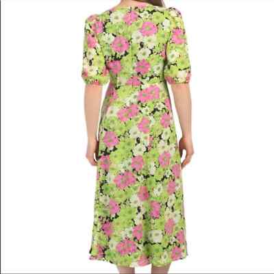 wayf green floral dress NWT WAYF Surplice Neck Green Floral Midi Dress L