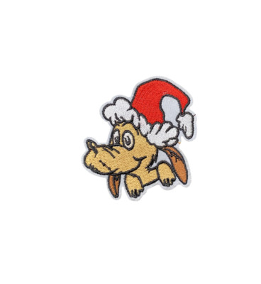 Christmas Max dog Puppy Patch, Iron On/Sew On