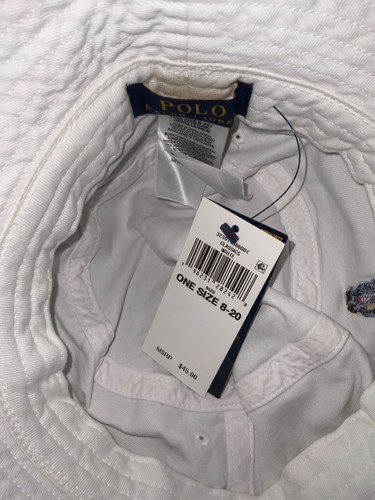 POLO RALPH LAUREN Iconic Bear Cotton Twill Bucket Hat O/S 8-20 56cm NWT - Picture 4 of 5
