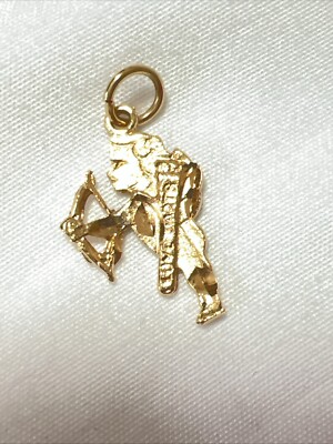 Love Dart Gelbgold Platte Sterling Engel Charm