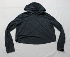 Shein Women's Yoga Geometric Print Hooded Sports Sweatshirt JM6 Blue Haze Medium