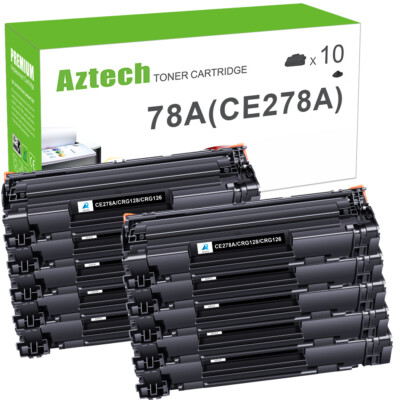 10 PCS 78A CE278A Toner Cartridge for HP LaserJet Pro M1536DNF MFP P1566 P1606DN