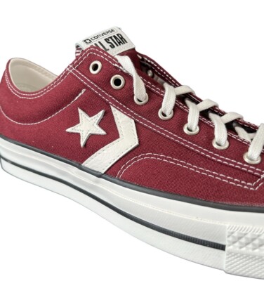 Converse Star Player 76 Red White Maroon Burgundy Casual Shoes