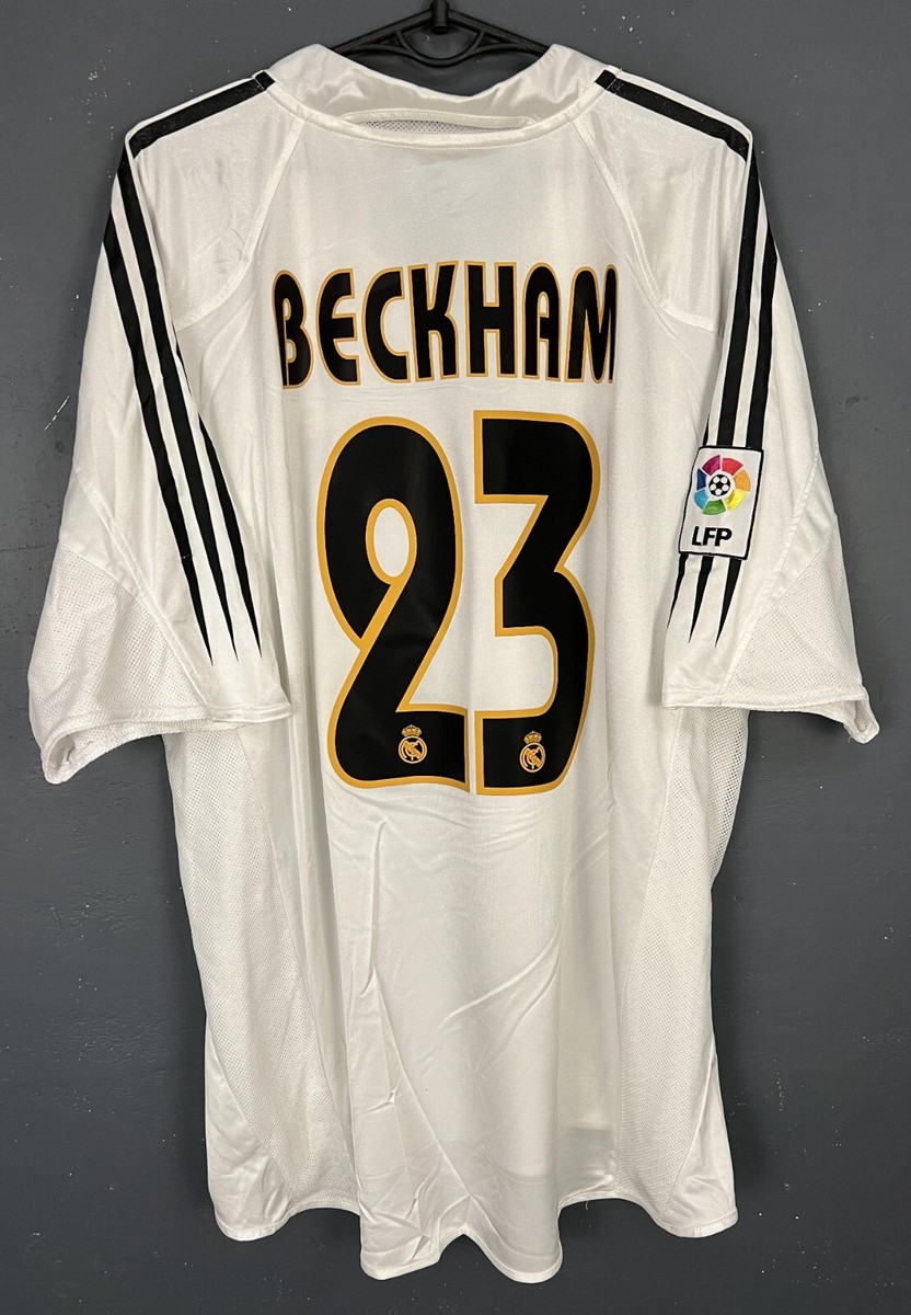 MENS FC REAL MADRID 2003/2004 DAVID BECKHAM SOCCER FOOTBALL SHIRT