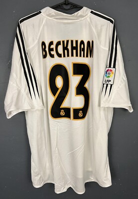 MENS FC REAL MADRID 2003/2004 DAVID BECKHAM SOCCER FOOTBALL SHIRT