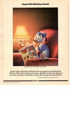 1984 DONALD DUCK'S 50TH BIRTHDAY PRINT, GOTTFRIED HELNWEIN, BILL
