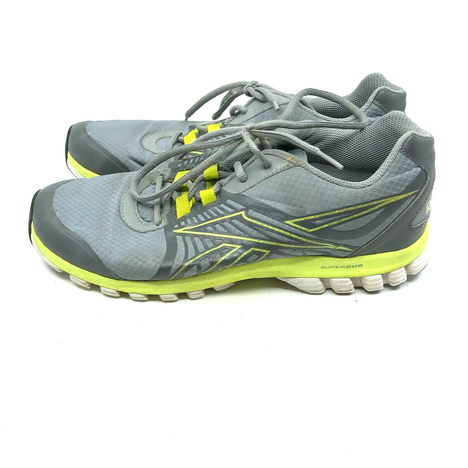 Men's Reebok SUPERDUO Athletic Running Shoes Size 9.5 Preowned Gray