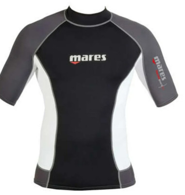 Mares 482056 Men's 0.5mm Short Sleeve Thermo Guard, 50+ UV, Black, Medium, NOS