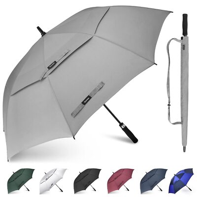 	Large Golf Umbrella Windproof 54/62/68 Inch Extra Large Automatic Open Double	