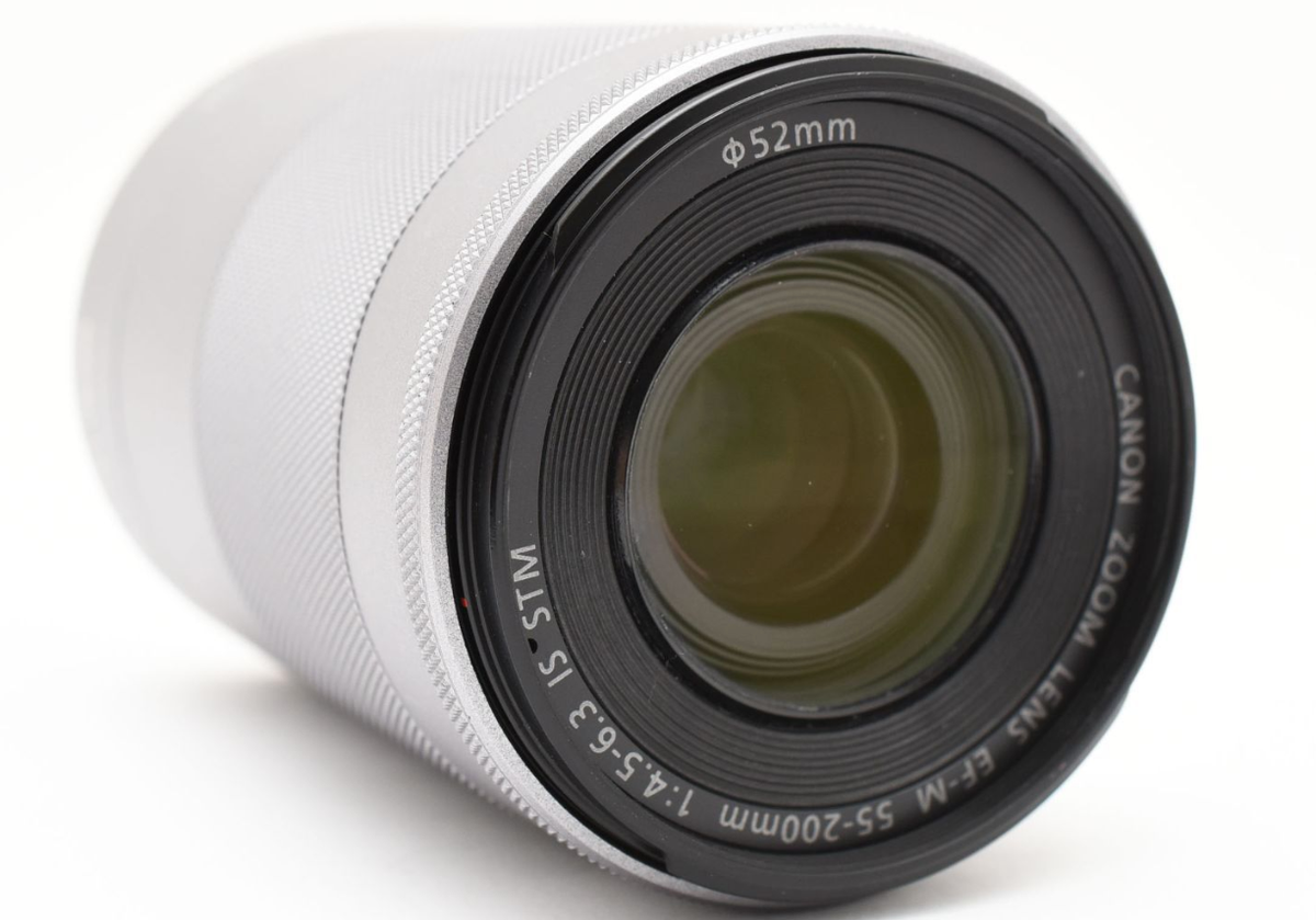 Canon EF-M 55-200mm f/4.5-6.3 IS STM silver from Japan [Exc+++