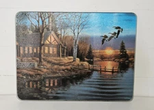 River's Edge Products Wilderness Ducks Cabin Cutting Board 12" x 16"