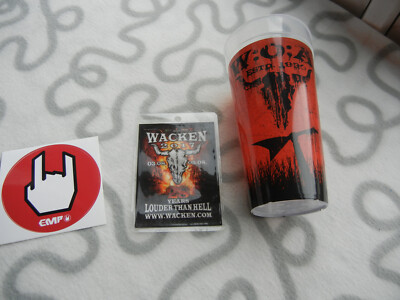 Wacken,W.O.A.,2er Fan Set,Becher und VIP Karte,28 Jahre,Louder than Hell