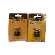TSA Accepted Luggage Suitcase Travel Lock, Black With 2 Keys Each.. Lot of 2