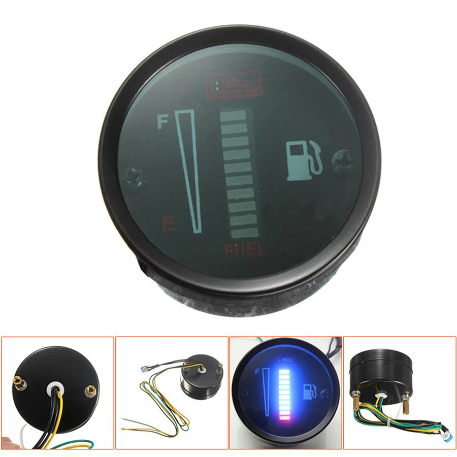Medidor de nivel de combustible con pantalla LED universal para automóvil motocicleta 12 V 52 mm/2"" 10 Foto 2 de 4